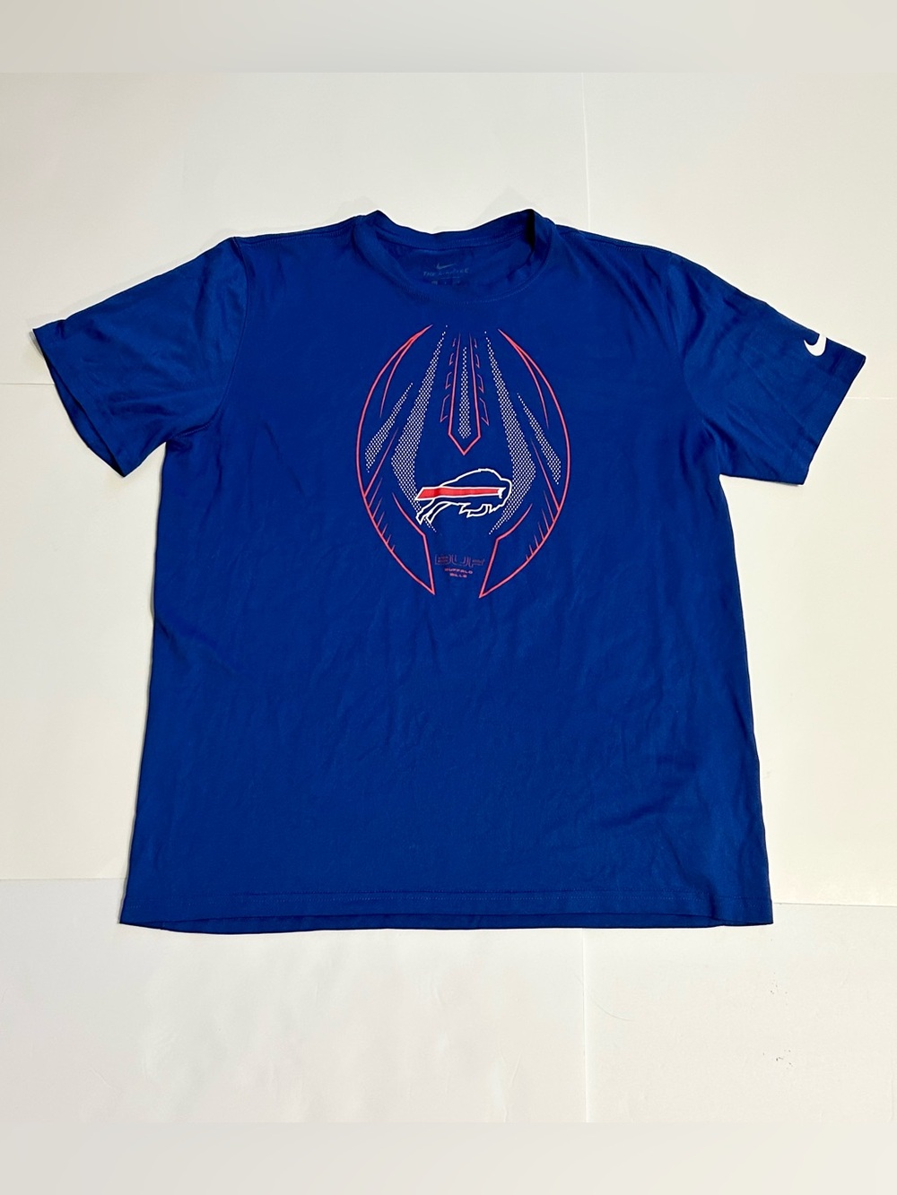 Nike Royal Blue Graphic Logo Tee with Red & White Accents